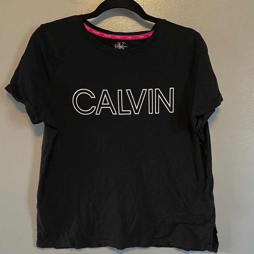 Calvin Klein Black Short Sleeve Tee Essential